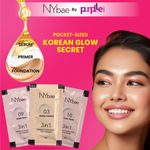Buy NY Bae 3 in 1 Serum Foundation with Primer | Sampler I Moisturising I Glowing Korean Skin - Light Skin Tone (3ml) - Purplle