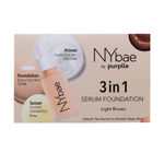Buy NY Bae 3 in 1 Serum Foundation with Primer | Sampler I Moisturising I Glowing Korean Skin - Light Skin Tone (3ml) - Purplle