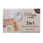 Buy NY Bae 3 in 1 Serum Foundation with Primer | Sampler I Moisturising I Glowing Korean Skin - Medium Skin Tone (3 ml) - Purplle