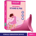 Buy MildCares Silicone Stand and Pee Reusable Female Urination Device (Pack of 1) | For Women, Pregnant Women, Joint Pain Patients & Travellers | Easy To Carry | Reduces The Risk Of UTI Infections | Travel Friendly | Leak-proof - Purplle