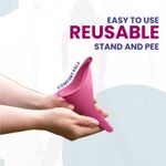 Buy MildCares Silicone Stand and Pee Reusable Female Urination Device (Pack of 1) | For Women, Pregnant Women, Joint Pain Patients & Travellers | Easy To Carry | Reduces The Risk Of UTI Infections | Travel Friendly | Leak-proof - Purplle