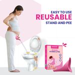 Buy MildCares Silicone Stand and Pee Reusable Female Urination Device (Pack of 1) | For Women, Pregnant Women, Joint Pain Patients & Travellers | Easy To Carry | Reduces The Risk Of UTI Infections | Travel Friendly | Leak-proof - Purplle