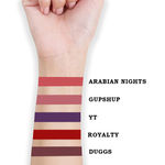 Buy Cuffs N Lashes Combo Pack of Set of 5 Matte Liquid Lipstick ( Royality 01, Arabian Nights 02, YT 03, Duggs 04, Gup Shup 05 ) - Purplle
