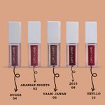 Buy Cuffs N Lashes Combo Pack of Set of 5 Matte Liquid Lipstick ( Arabian Nights 02, Duggs 04, Vaari Jawan 06, 2015 08, Heyllo 10 ) - Purplle