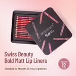 Buy Swiss Beauty Bold Matte Lip Liner - Multicolor (1.6 g*12) - Purplle