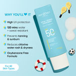 Buy DOT & KEY SWIM + SPORTS SUNSCREEN SPF 50 PA+++ | With 5 Essential Ceramides | UVA+UVB Damage, Dryness, Tan & Sunburn Protection | Sweat + Water Resistant 120 Min | No White Cast | For All Skin Types | 50 gm - Purplle