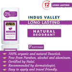 Buy Indus Valley Alcohol Free Natural Unscented Deodorant Stick - For Men, Women Deodorant Stick - For Men & Women (50 gm) - Purplle