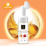 Buy Good Vibes De-Tan Glow Ubtan Foaming Face Wash With Power Of Serum & Deep Cleansing Brush (150ml) - Purplle