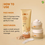 Buy Fresh & Nourished Duo: Oats Infused Face Wash & Moisturizer Set - Purplle