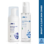 Buy Plum Clear & Hydrate Duo: Salicylic Acid Foaming Face Wash + Niacinamide Toner Combo Combo of 2 - Purplle