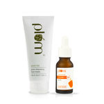 Buy Plum Fresh Glow combo , Green Tea Facewash (75 ml) + 15% Vitamin C Face Serum (20 ml) Combo - Purplle