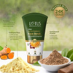 Buy Lotus Botanicals Ubtan De-Tan Radiance Face Scrub | Infused with 24K Gold | For Gentle Exfoliation, Unclogs Pores, Glowing & Rejuvenated Skin, Anti-Tan | No Silicon, No Sulphates, Non-Comedogenic, No Preservatives | 100g - Purplle