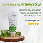 Buy Lotus Herbals Active Aloe + Niacinamide Brightening Revival Scrub| Removes Impurities & Exfoliates|Praben Free|All Skin Types|100gm - Purplle