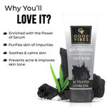 Buy Good Vibes Activated Charcoal Skin Purifying Face Wash | Anti- Pollution, Removes Dirt (100 ml) - Purplle
