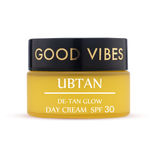 Buy Good Vibes Ubtan De-Tan Glow Day Cream SPF30 | Tan free, Brightening, Depigmentation (80g) - Purplle