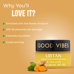 Buy Good Vibes Ubtan De-Tan Glow Day Cream SPF30 | Tan free, Brightening, Depigmentation (80g) - Purplle