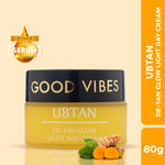 Buy Good Vibes Ubtan De-tan Glow Light Day Cream with Power of Serum | Oil free, Tan free, Depigmentation (80 gm) - Purplle