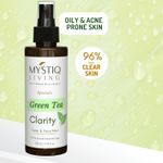 Buy Mystiq Living Green Tea Clarity Face Toner & Mist (200 ML) For Pore Tightening, Anti Acne, Oily Skin & Acne Prone Skin, Hydrating Toner, Skin Clarifying Toner for Glowing Skin, Gotu Kola, Salicylic Acid, Glycolic Acid & Tea Tree - Purplle