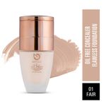 Buy Mattlook Oil Free Concealer Flowless & Foundation, Light (35 ml + 8 gm) - Purplle