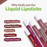 Buy Mamaearth Feather Light Liquid Matte Lipstick with Coconut & Vitamin E - 08 Red Cranberry - 3.5 ml - Purplle
