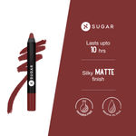 Buy SUGAR Cosmetics Matte as Hell Crayon Lipsticks for Women | Lasts Up To 8+ Hours | Lip Crayon with Sharpener | 2.5gm - 15 Stephanie Plum - Purplle
