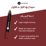 Buy SUGAR Cosmetics Matte as Hell Crayon Lipsticks for Women | Lasts Up To 8+ Hours | Lip Crayon with Sharpener | 2.5gm - 15 Stephanie Plum - Purplle