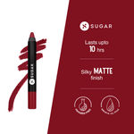 Buy SUGAR Cosmetics Matte as Hell Crayon Lipsticks for Women | Lasts Up To 8+ Hours | Lip Crayon with Sharpener | 2.5gm - 12 Baby Houseman - Purplle