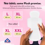 Buy Plush Ultra-Thin Sanitary Pads For Women, 7 Cotton Sanitary Napkins | 3 Heavy Flow XXL pads + 4 Medium Flow XL pads + 2 Panty Liners For Rash Free Periods | Pure U.S. Cotton Pads With Disposable Pouch - Purplle