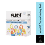 Buy Plush 100% Pure US Cotton 7 Ultra-Thin Natural Pads -A 4 large pads, 3 extra large padsA  and 2 pantyA liners - Purplle