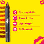 Buy NY Bae Mets Matte Lip Crayon | Satin Texture | Maroon | Enriched with Vitamin E - Major League Attraction 2 (2.8 g) - Purplle