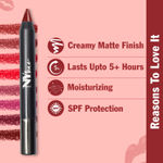 Buy NY Bae Mets Matte Lip Crayon | Satin Texture | Maroon | Enriched with Vitamin E - Major League Attraction 2 (2.8 g) - Purplle