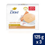 Buy Dove Sandalwood Beauty Bathing Bar 125 gm Bar (Pack of 3) - Purplle