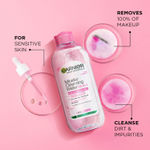 Buy Garnier Micellar Cleansing Water - Gentle Cleanser & Make Up Remover For Everyday Use - Suitable For Sensitive Skin, Dermatologically Tested, Vegan, For Men & Women, Remove 100% Dirt, Pollution, 400ml - Purplle