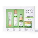 Buy Nature DermaA Daily Starter Kit For Dry Skin - Nourished, Strengthened skin with Natural Biome-BoostTM 65ml - Purplle