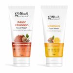 Buy Globus Naturals Vitamin C Face Wash & Kesar Chandan Face Wash Combo , Set Of 2, , 75 gm - Purplle