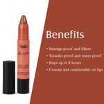 Buy Glam 21 Lip Sutra Non-Transfer Crayon Lipstick |Lightweight & Longlasting| Creamy and comfortable on lips -2.8 gm | Nude Mude-18 - Purplle