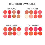 Buy Glam21 Blush Highlighter Palette | Silky pigments for long lasting shimmer look | suitable for all skin tone | 24 gm -Chic-01 - Purplle