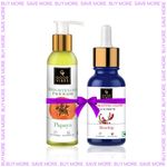Buy Good Vibes Rosehip Radiant Glow Face Serum 30 ml + Papaya Brightening Face Wash 200 ml - Purplle