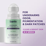 Buy Sanfe Underarm Lightening Roll On For Women | For Underarms | Lightens & Remove Pigmentation | Deodorant for Underarms | Glycoclear Technology | 50ml - Purplle