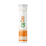Buy Glow Glutathione 2 in 1 Dermatologist Formulated Japanese L-Glutathione 500 mg + Vitamin C 1000 mg, Antioxidant for Skin Glow, Immune Booster, Detoxifier, 20 Sugar Free Effervescent Tablets (Orange Flavour Drink) - Purplle
