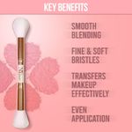 Buy NY Bae Pro Dual Brush- Foundation & Blush | Multipurpose | Smooth Blending | Even Application | Fine & Soft Bristles 1 Pc - Purplle