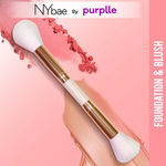 Buy NY Bae Pro Dual Brush- Foundation & Blush | Multipurpose | Smooth Blending | Even Application | Fine & Soft Bristles 1 Pc - Purplle