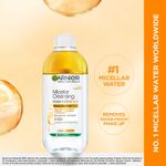 Buy Garnier Skin Naturals Micellar Cleansing Water, 400 ml - Waterproof Makeup Remover For All Skin Types - Purplle