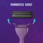 Buy Bombay Shaving Company Defender For Her Sensitive Cartridges (Pack of 2) | For one-stroke, irritation-free shave. 100 gm - Purplle