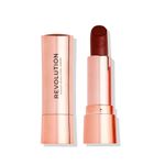 Buy Makeup Revolution Satin Kiss Lipstick Fling Deep Nude (3.5 gm) - Purplle