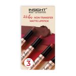 Buy Insight Cosmetics 24 Hrs Non Transfer Matte Lipstick - Pack Of 3 - Purplle