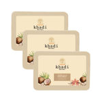 Buy Vagad's Khadi Vanilla & Coconut Soap 125gm | Replenishes dry & dull skin | | Free from Parabens | Silicon Free (Pack of 3) - Purplle