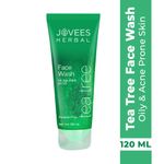 Buy Jovees Herbal Tea Tree Oil Control Face Wash For Women/Men | Treats Acne & Pimples | Clean and Clear skin | For Oily and Sensitive Skin | Paraben and Alcohol Free | 120 ML - Purplle