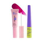 Buy Blue Heaven Lip Tint + Eyeliner Combo - Heartbreak Red | Lip & Cheek Tint, Heartbreak Red | Eyeliner, Black |Pack of 2 - Purplle