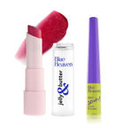 Buy Blue Heaven Everyday Essentials Eye & Lip Combo - Pink Rose | Hydrating Tinted Lip Balm, Pink Rose | Eyeliner, Black | Pack of 2 - Purplle